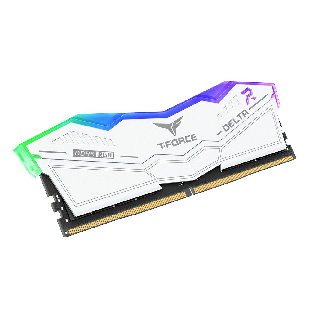 TEAMGROUP T-Force Delta RGB 32GB ( 32GB x 1 ) 6000MHz DDR5 RAM (White) ( CL38 )