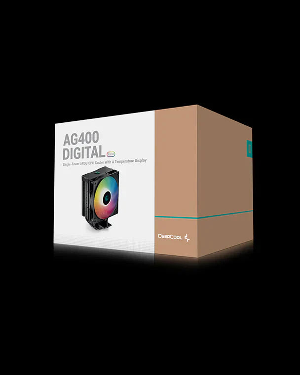 DEEPCOOL AG400 ARGB DIGITAL BLACK 120MM CPU COOLER (R-AG400-BKADMN-G-1)