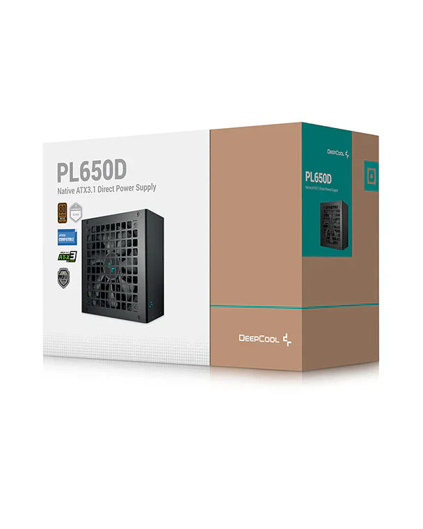 DEEPCOOL PL650D 650 WATT 80 PLUS BRONZE ATX 3.0 POWER SUPPLY