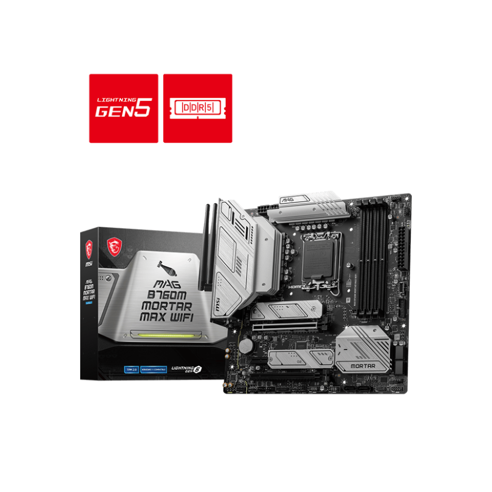 MSI MAG B760M Mortar Max Wifi6e DDR5 Intel Motherboard