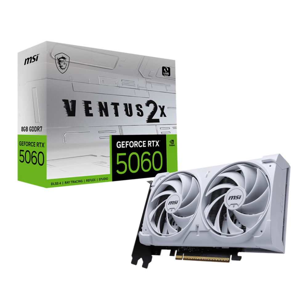 MSI GeForce RTX 5060 Ventus 2X White 8GB Nvidia Graphic Card