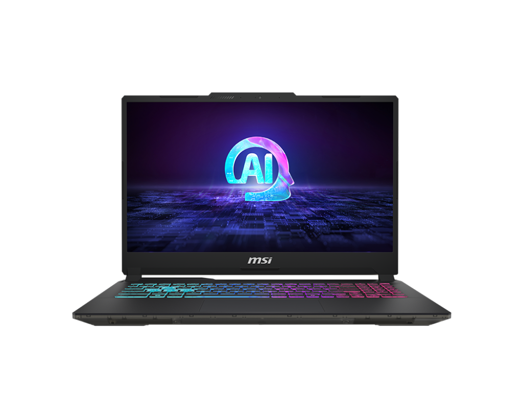 MSI CYBORG 15 AI A1VEK-096IN INTEL CORE ULTRA 7 GAMING LAPTOP (16GB, 512GB SSD, WINDOWS 11 HOME, 6GB GRAPHICS, 15.6 INCH 144 HZ FHD DISPLAY, NVIDIA GEFORCE RTX 4050, MS OFFICE 2021, TRANSLUCENT BLACK, 1.98 KG)