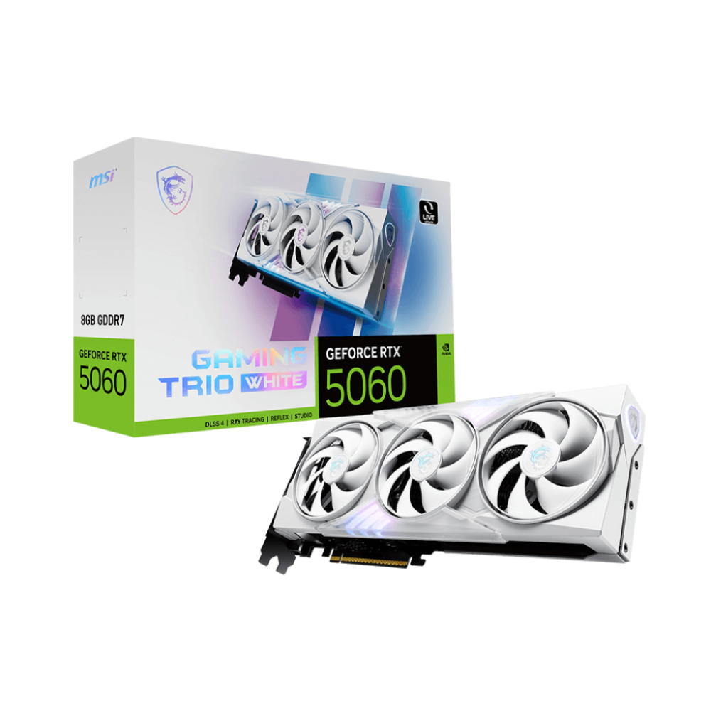 MSI GeForce RTX 5060 Gaming Trio White 8GB Nvidia Graphic Card