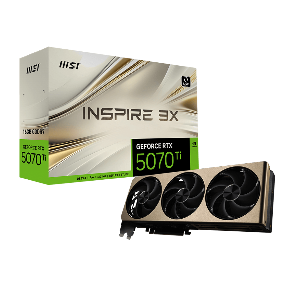MSI GeForce RTX 5070 Ti Inspire 3X 16GB Nvidia Graphic Card