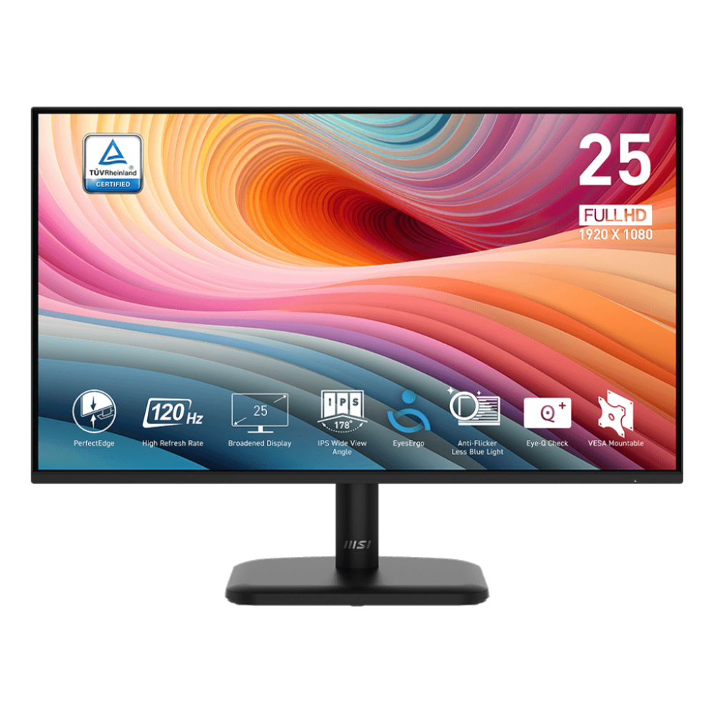 MSI Pro MP251L E2 25 Inch FHD 120Hz IPS Panel 99%SRGB 1MS Adaptive Sync Business Monitor