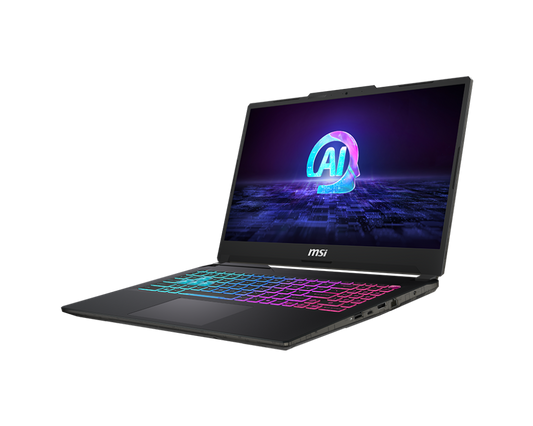 MSI CYBORG 15 AI A1VEK-096IN INTEL CORE ULTRA 7 GAMING LAPTOP (16GB, 512GB SSD, WINDOWS 11 HOME, 6GB GRAPHICS, 15.6 INCH 144 HZ FHD DISPLAY, NVIDIA GEFORCE RTX 4050, MS OFFICE 2021, TRANSLUCENT BLACK, 1.98 KG)