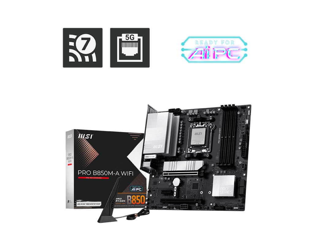 MSI B850M-A PRO WIFI DDR5 M-ATX MOTHERBOARD