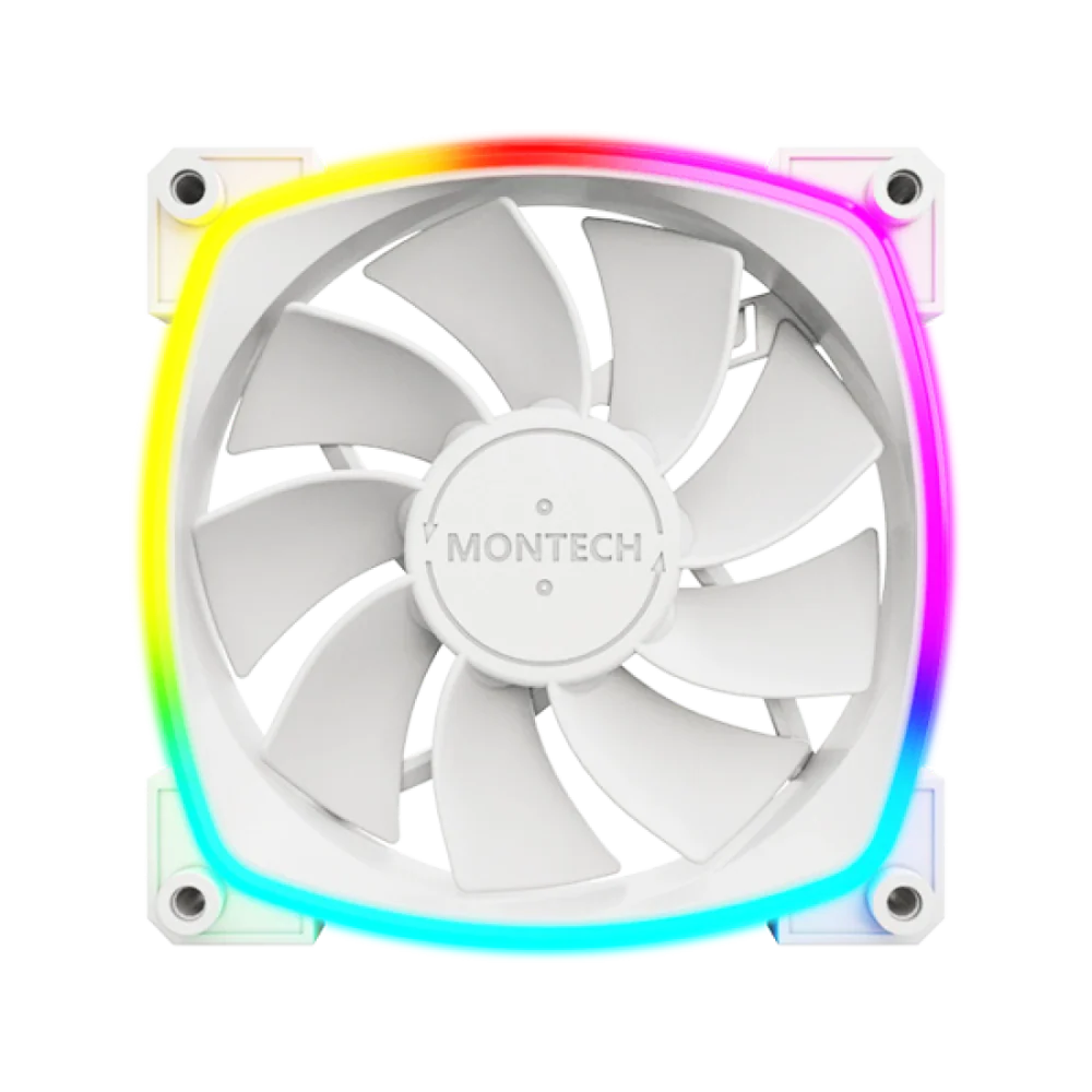 MONTECH RX120 PWM 120mm ARGB Cabinet Fan (White) (Single Pack)