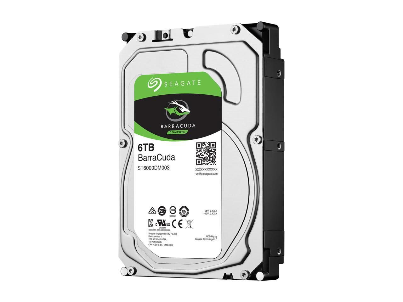 SEAGATE BARRACUDA ST6000DM003 6TB 5400 RPM 256MB CACHE SATA 6.0GB/S 3.5 INCH INTERNAL HARD DRIVE