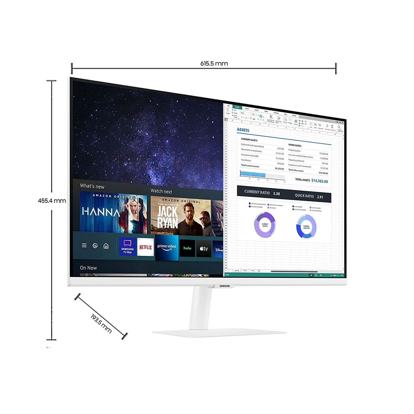 SAMSUNG 27 INCH LS27AM501NW SMART MONITOR