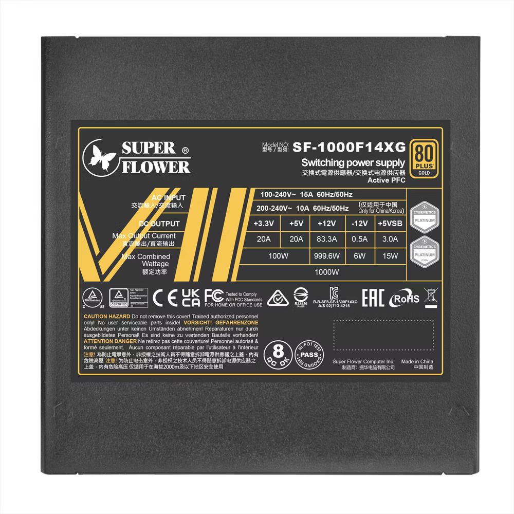 SUPER FLOWER Leadex VII 1000 80 Plus Gold Fully Modular Power Supply (1000 W)