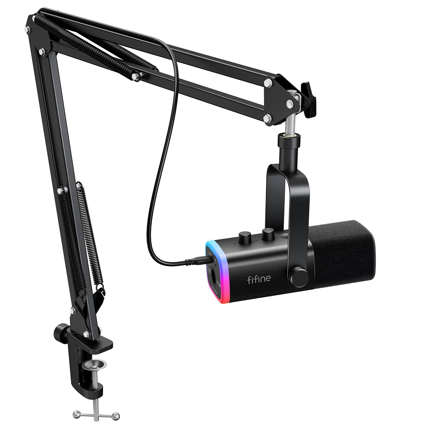 FIFINE AMPLIGAME AM8T - XLR/USB MICROPHONE KIT BLACK