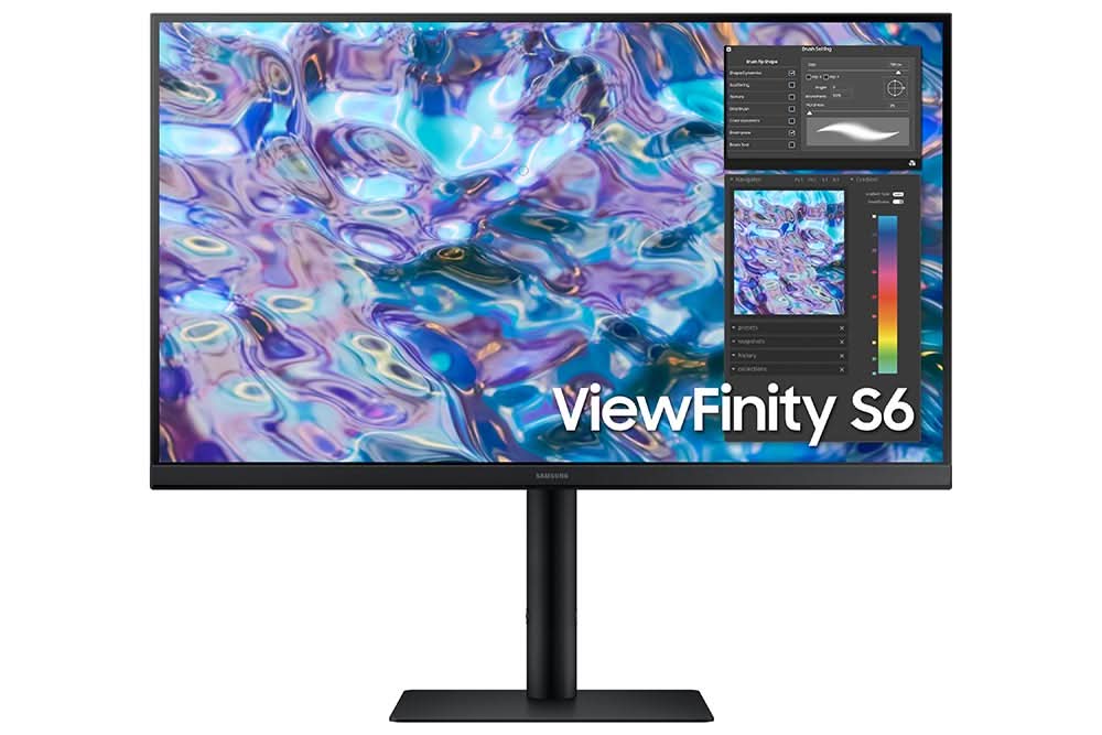 SAMSUNG VIEWFINITY S6 27 INCH LS27B610EQW QHD IPS MONITOR WITH HEIGHT ADJUSTMENT
