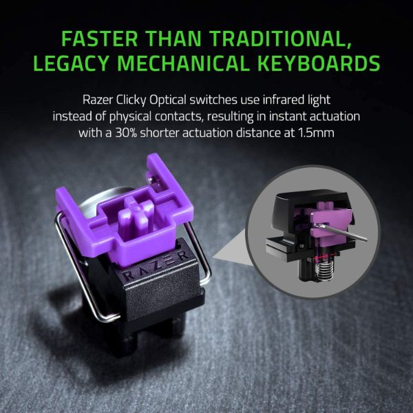 RAZER Huntsman Mini 60% RGB Optical Gaming Keyboard (Purple Switch)