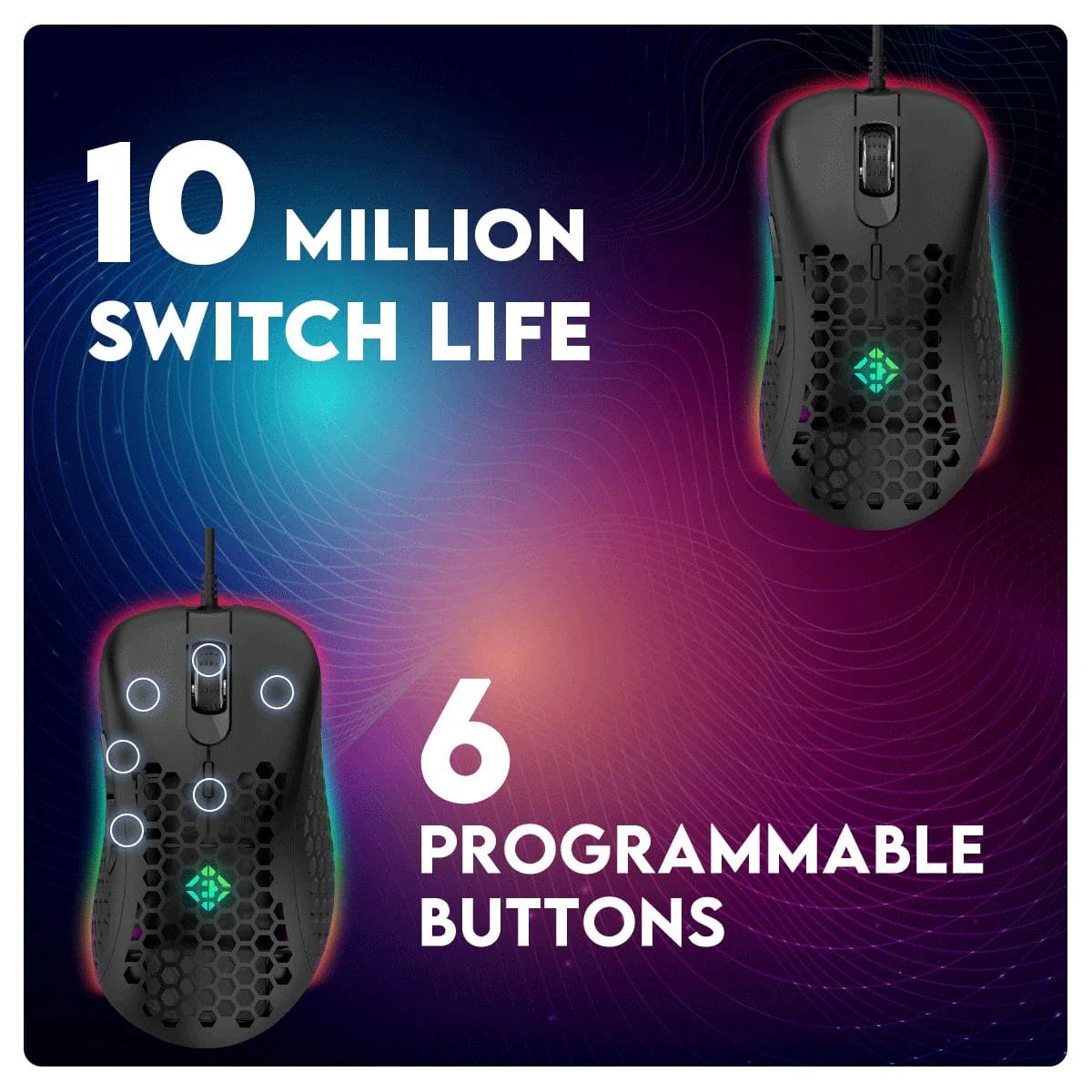 COSMIC BYTE SPECTRUM GAMING MOUSE RGB BLACK