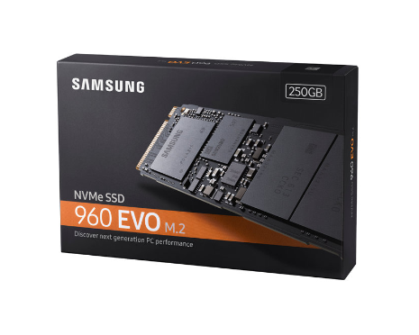 SAMSUNG 960 Evo 250GB M.2 NVMe Gen3 Solid State Drive (SSD)