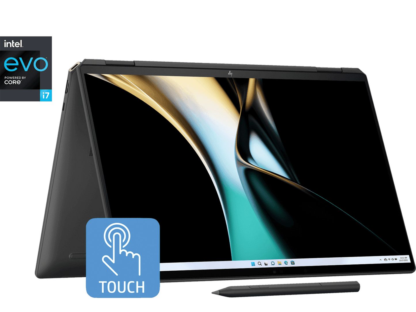 HP SPECTRE X360, INTEL EVO CORE ULTRA 7 155H, BUILT-IN AI, 16-INCH (40.6 CM), WQXGA 400 NITS 120HZ, 16GB LPDDR5X, TOUCH, 1TB SSD, FPR, 9MP IR CAMERA, BACKLIT KB (WIN 11, BLACK, 2.07 KG), AA0015TU