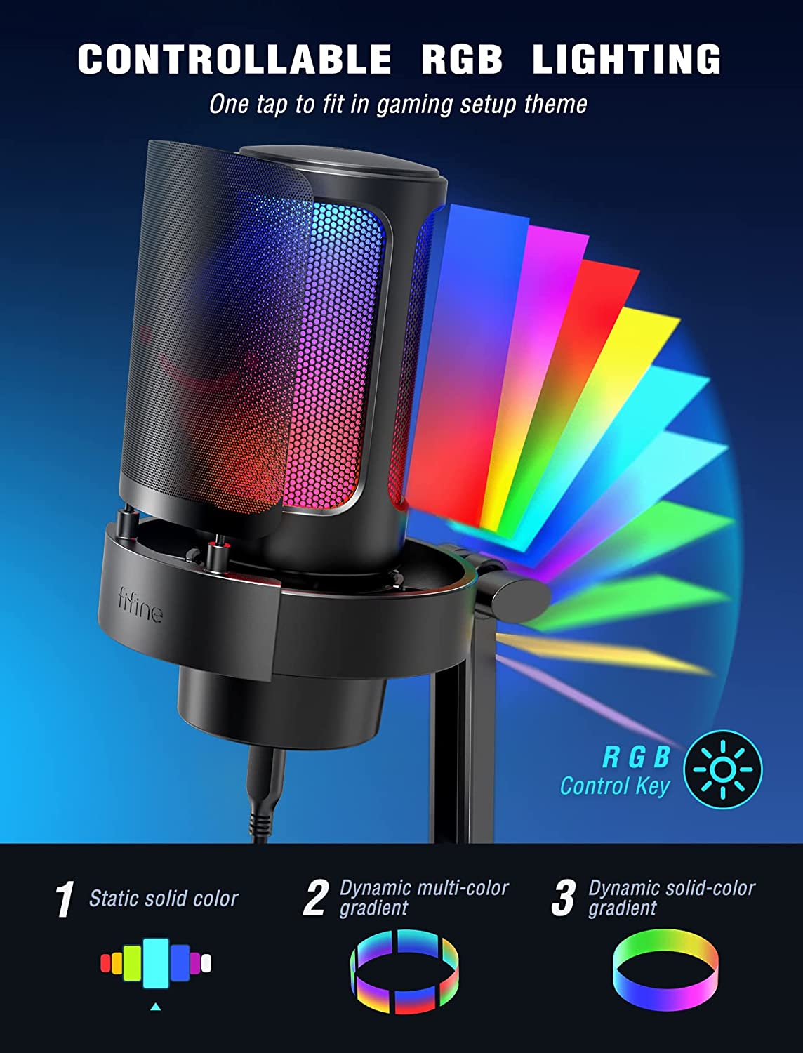 FIFINE AMPLIGAME - A8 USB GAMING MICROPHONE BLACK