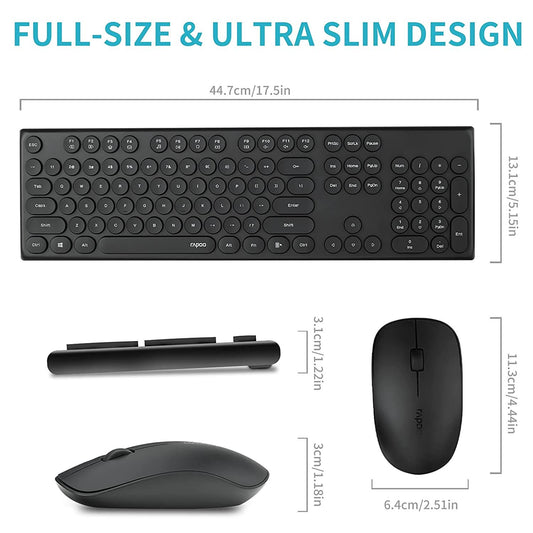 RAPOO SET WIRELESS X260 BLACK
