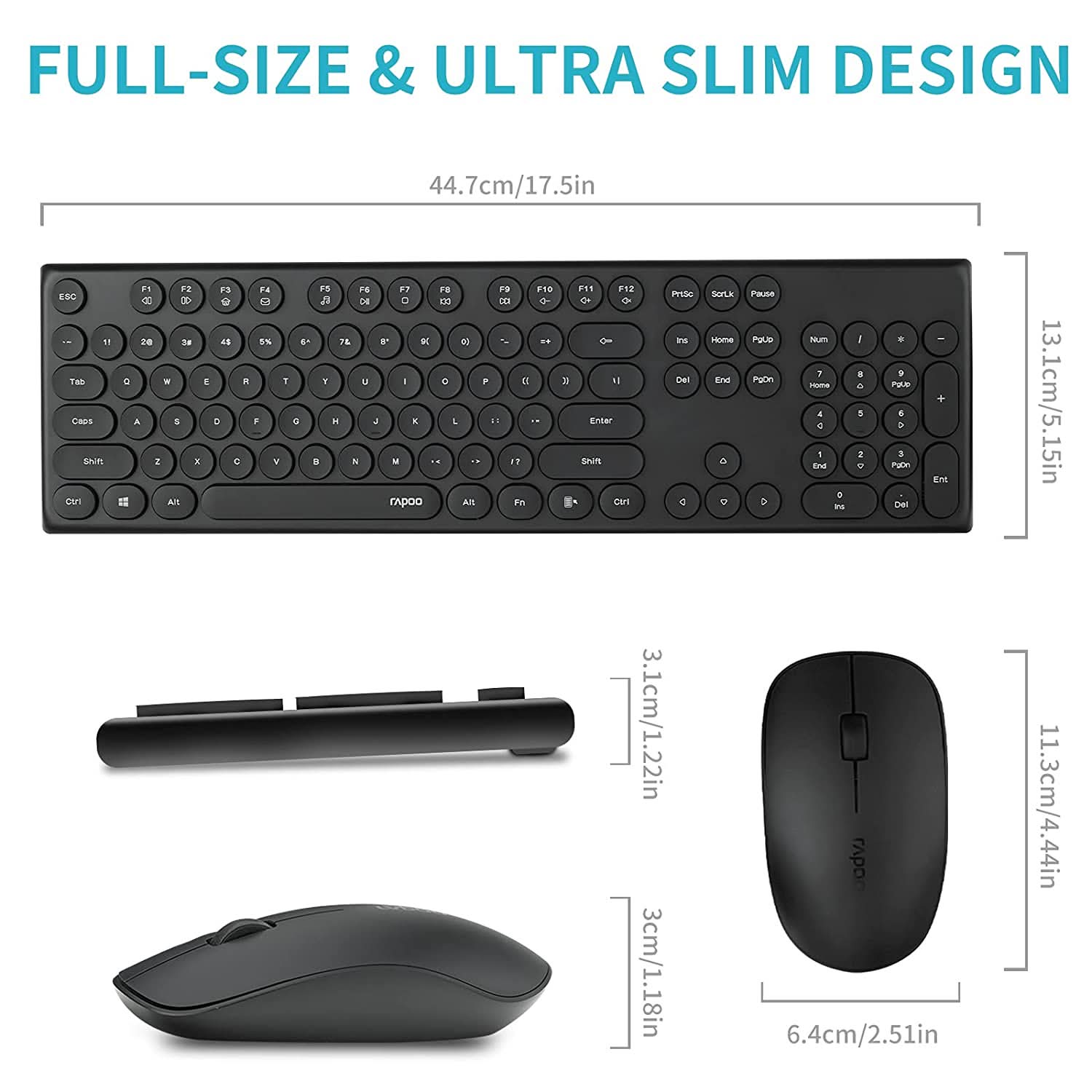 RAPOO SET WIRELESS X260 BLACK