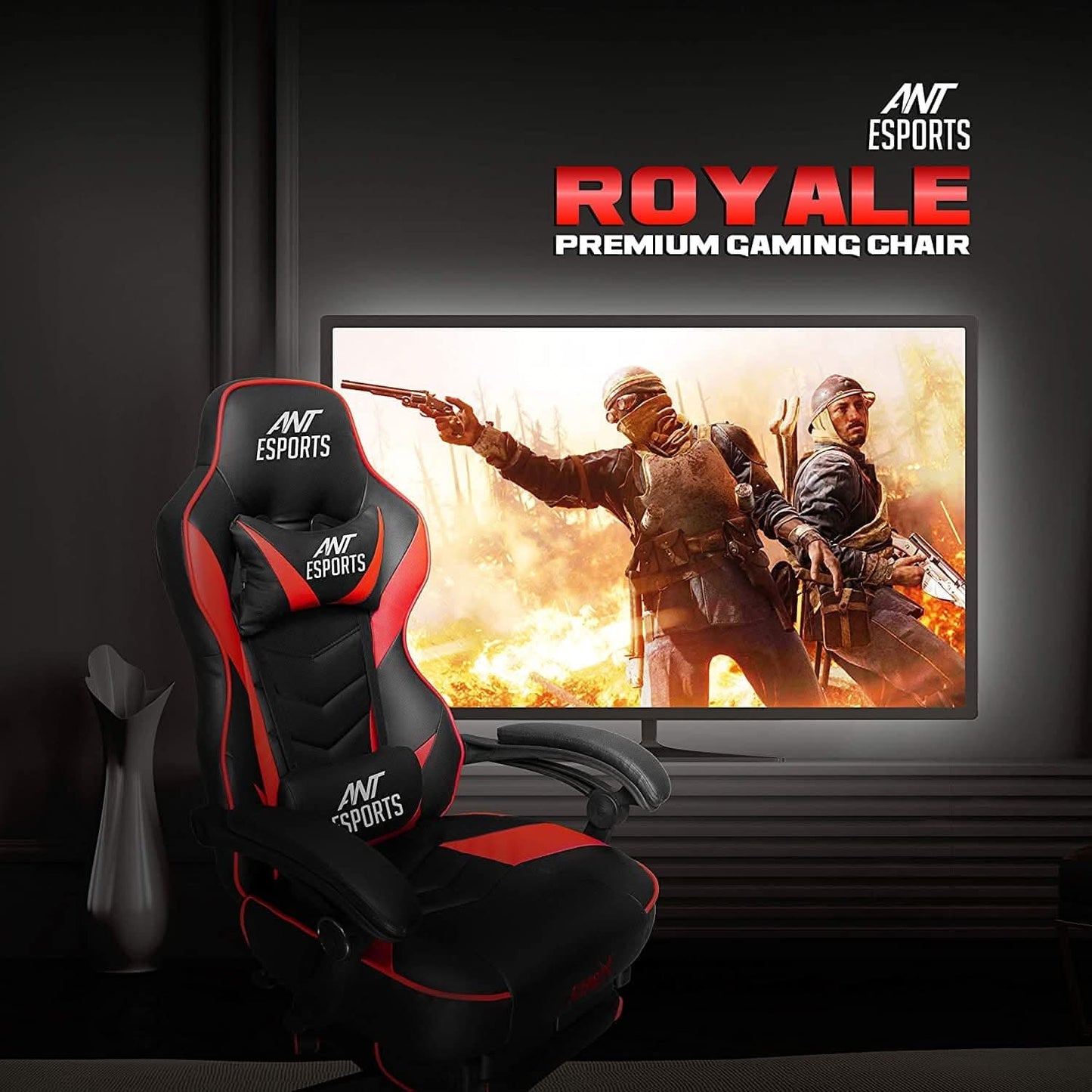 ANT ESPORTS GAMEX ROYALE GAMING CHAIR RED BLACK
