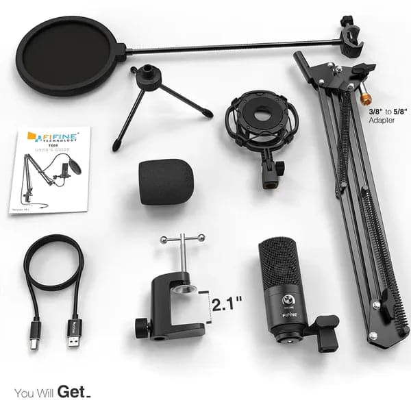 FIFINE T669 USB Microphone Condenser Kit