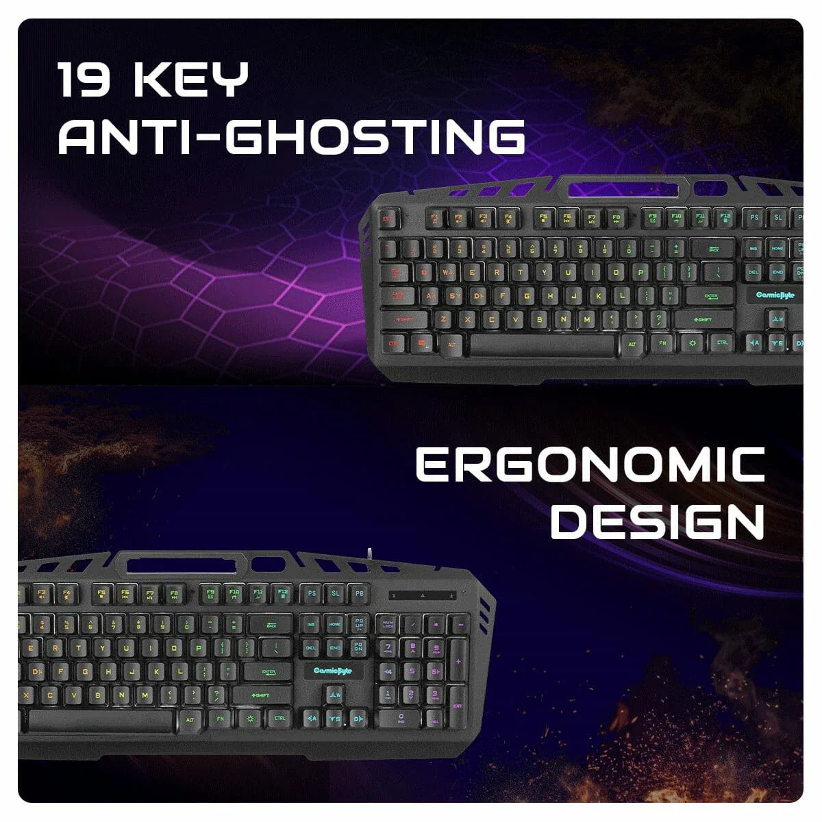 COSMIC BYTE DRAGONFLY GAMING KEYBOARD RGB BLACK