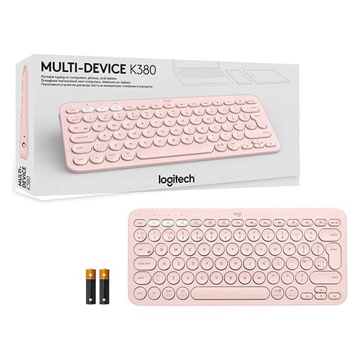 LOGITECH K380 60% Membrane Wireless Gaming Keyboard ( Rose )