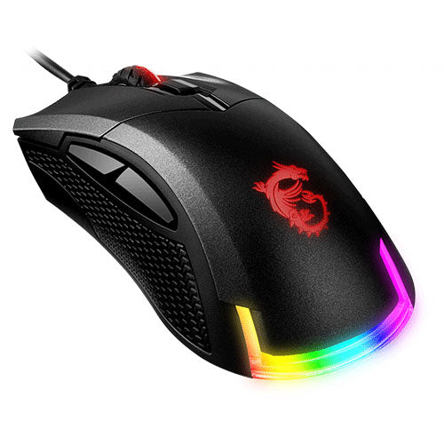 MSI Clutch GM50 Wired Ergonomic Gaming Mouse ( CLUTCH-GM50 ) ( 6400DPI / 6 Macro Button ) ( Black )