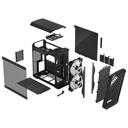 FRACTAL DESIGN Torrent Compact RGB Light Tint EATX Mid Tower Cabinet (Black)