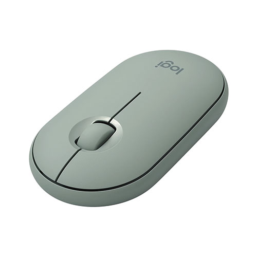 LOGITECH Pebble M350 Wireless+Bluetooth Amibidextrous Gaming Mouse ( Pebble M350 ) ( 1000DPI / 3 Macro Button ) ( Green )