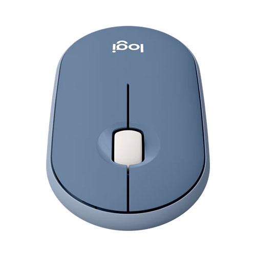 LOGITECH Pebble M350 Wireless+Bluetooth Ambidextrous Gaming Mouse ( Pebble M350 ) (1000DPI / 3 Macro Button ) ( Blueberry )