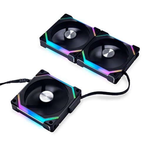 LIAN LI UNI Fan SL V2 120 ARGB With Controller Cabinet Fan (Black) (Triple Pack)