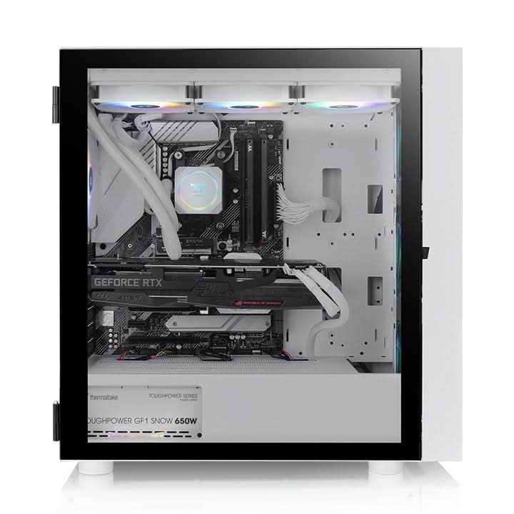 THERMALTAKE H570 TG MID-TOWER ARGB ATX CABINET SNOW WHITE