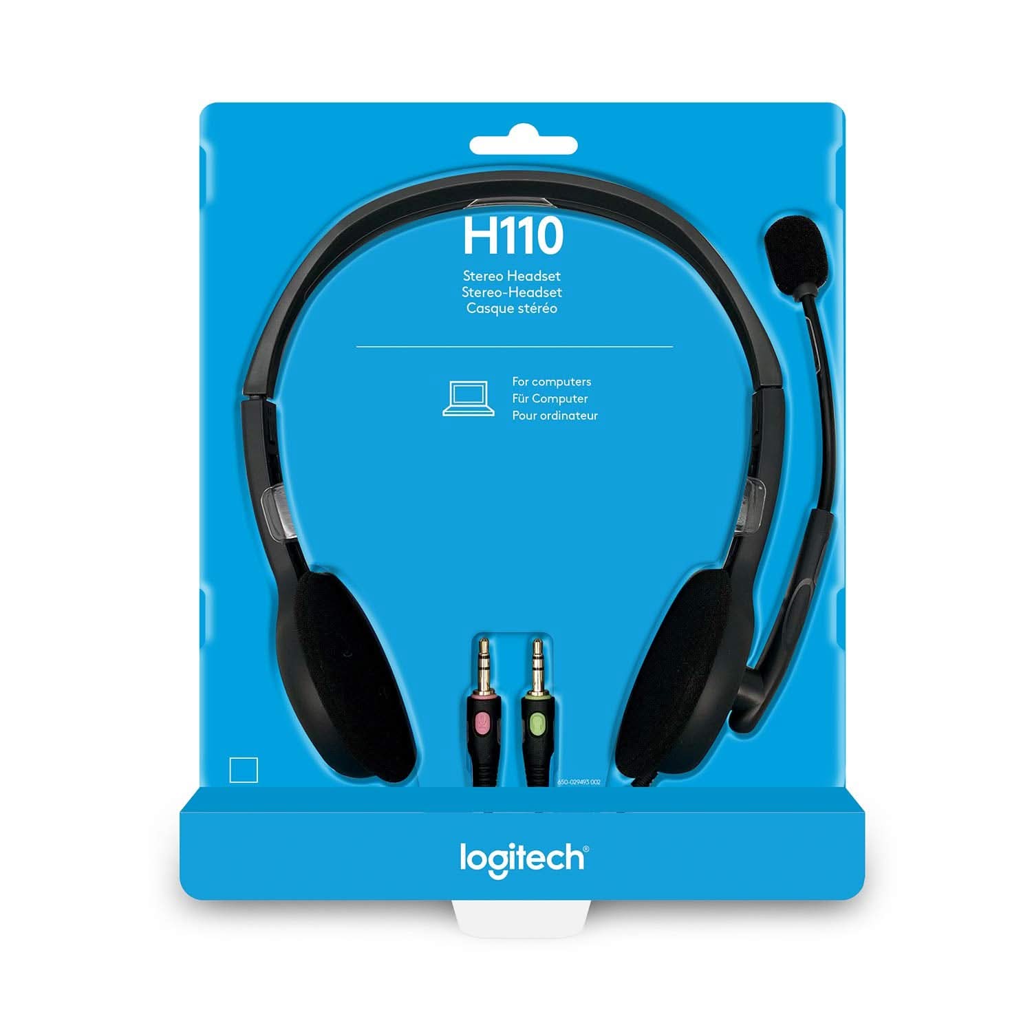LOGITECH H110 WIRED HEADPHONES WITH MIC