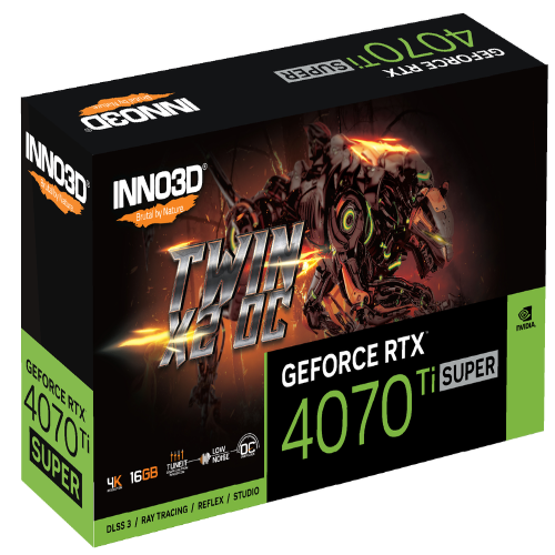 INNO3D GeForce RTX 4070 Ti Super Twin X2 OC 16GB Nvidia Graphic Card
