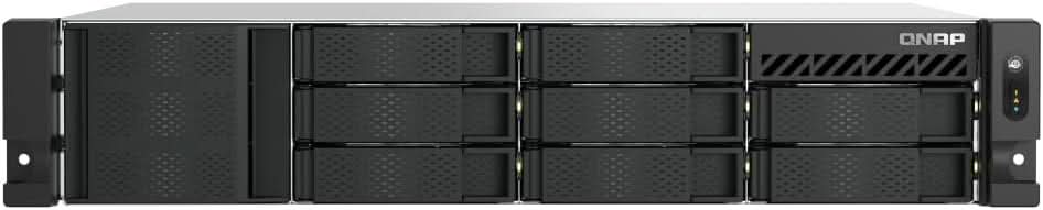 QNAP TS-855EU-RP-8G-US 8 BAY HIGH-SPEED 2U SHORT-DEPTH RACKMOUNT NAS WITH DUAL-2.5GBE, INTEL ATOM CPU, REDUNDANT 300W PSU, 8GB DDR4 MEMORY AND 8-CORE COMPUTING POWER (DISKLESS)