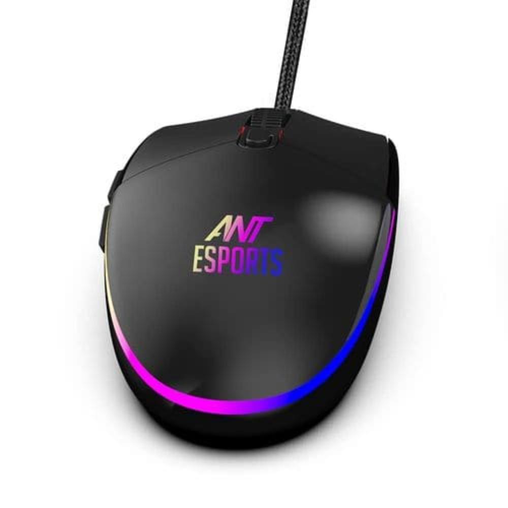 ANT ESPORTS GM60 Wired Ambidextrous Optical Gaming Mouse ( GM60 ) (3600DPI / 6 Macro Buttons ) ( Black )