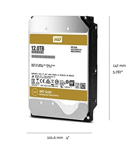 WESTERN DIGITAL 6TB GOLD INTERNAL SATA HARD DRIVE