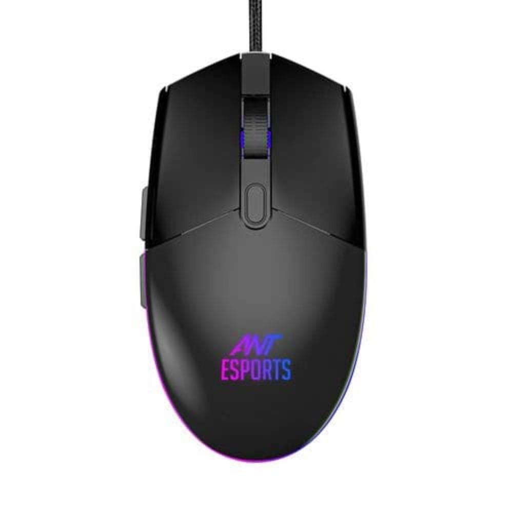 ANT ESPORTS GM60 Wired Ambidextrous Optical Gaming Mouse ( GM60 ) (3600DPI / 6 Macro Buttons ) ( Black )
