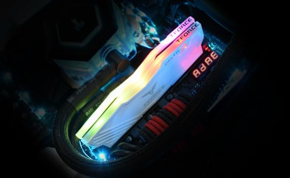 TEAMGROUP T-FORCE DELTA RGB 16GB (16GBX1) DDR4 3600MHZ DESKTOP RAM (WHITE)