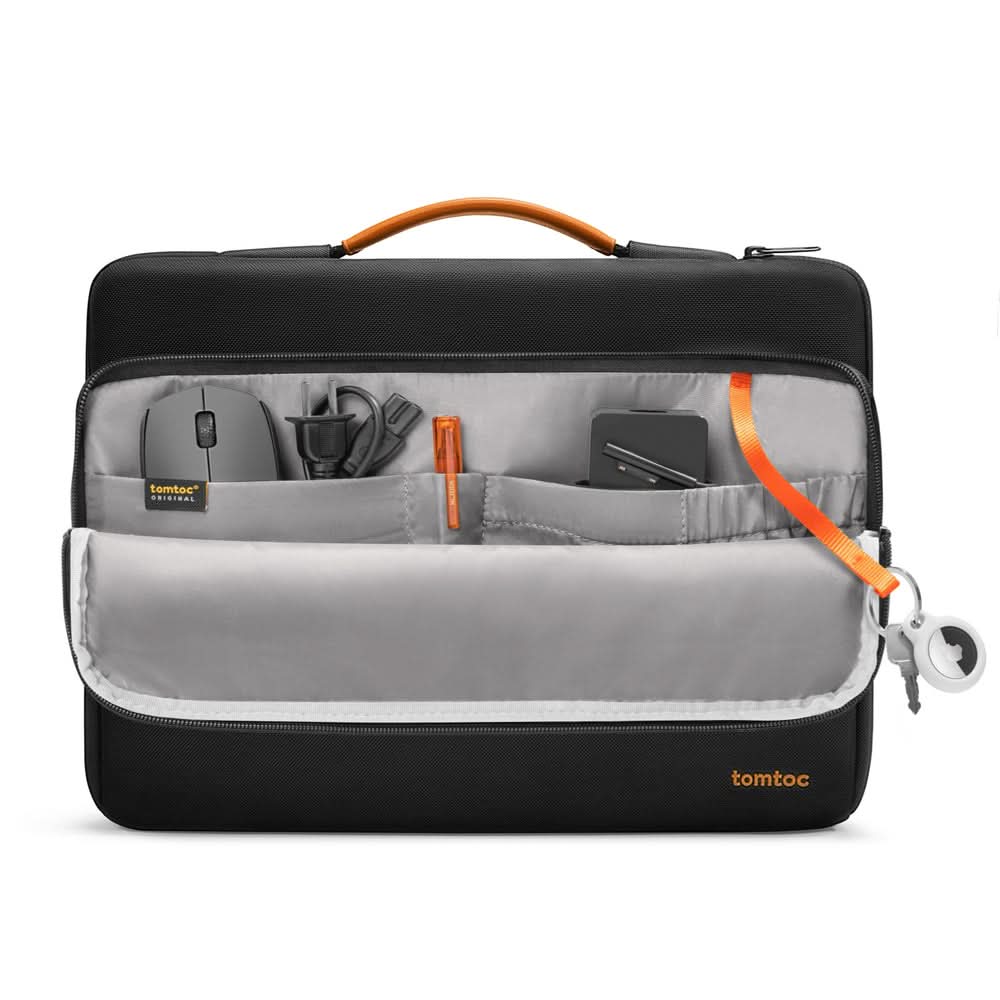 TOMTOC DEFENDER-A14 LAPTOP BRIEFCASE 15.6 INCH-BLACK