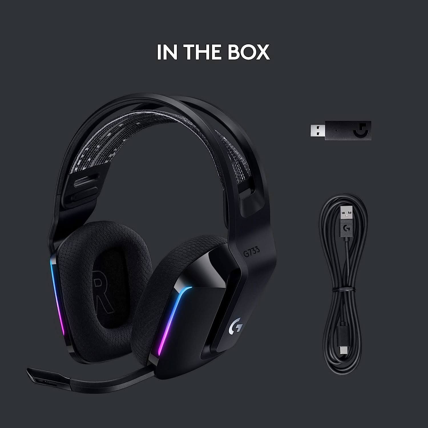 LOGITECH G733 RGB WIRELESS GAMING HEADPHONE BLACK