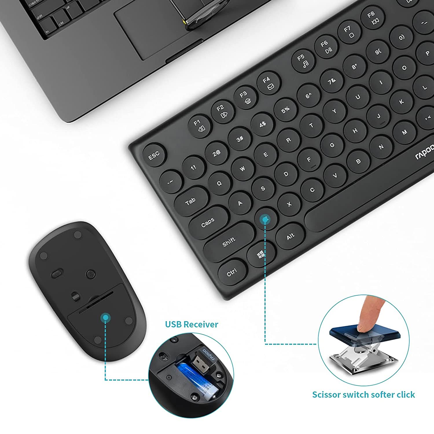 RAPOO SET WIRELESS X260 BLACK