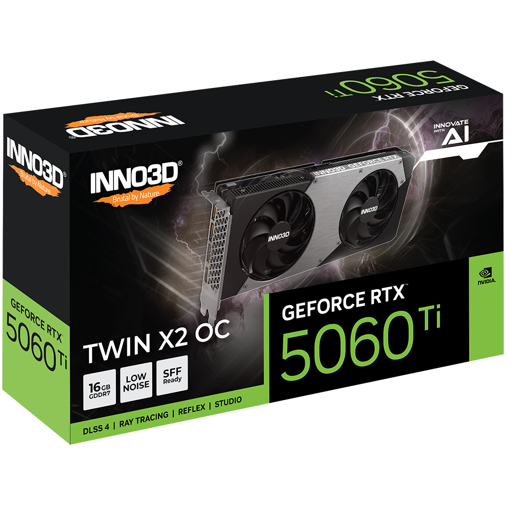 INNO3D GeForce RTX 5060 Ti Twin X2 OC SFF 16GB Nvidia Graphic Card