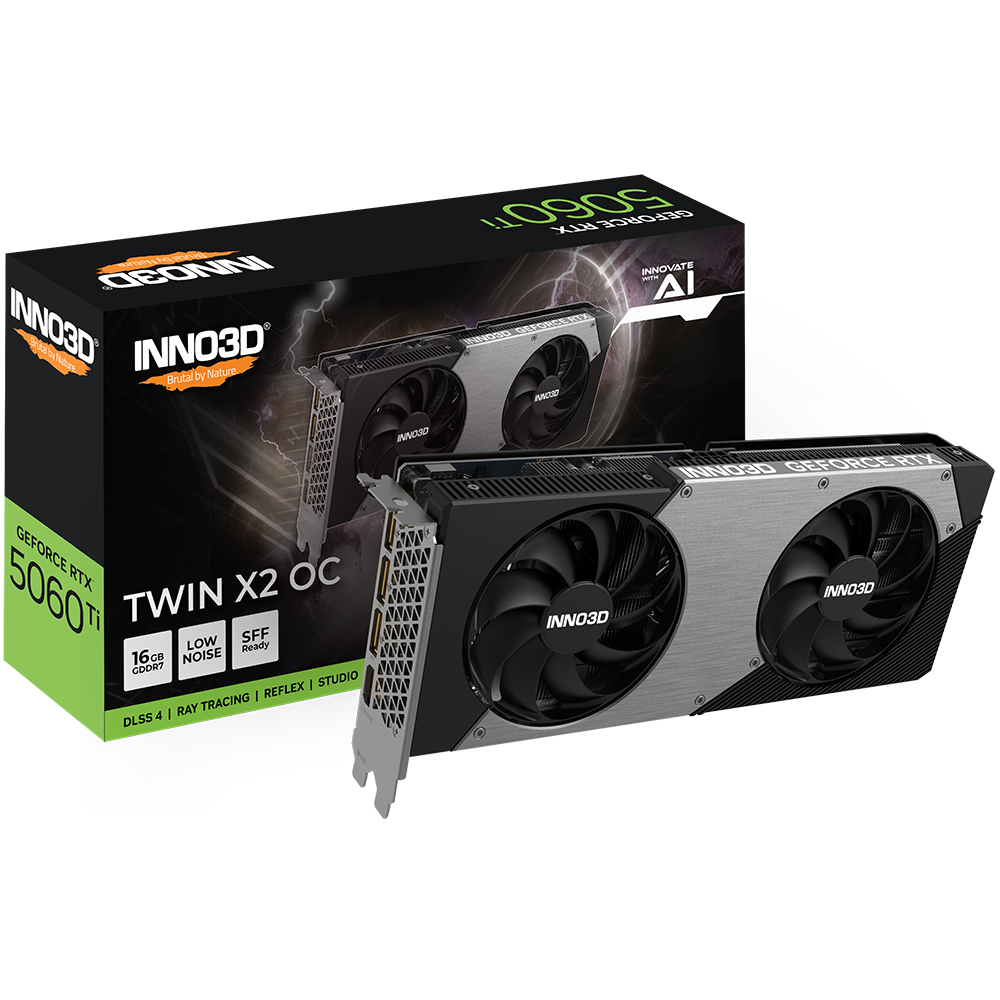 INNO3D GeForce RTX 5060 Ti Twin X2 OC SFF 16GB Nvidia Graphic Card