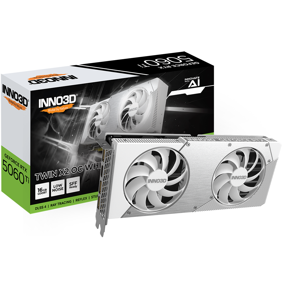 INNO3D GeForce RTX 5060 Ti Twin X2 OC White 16GB Nvidia Graphic Card