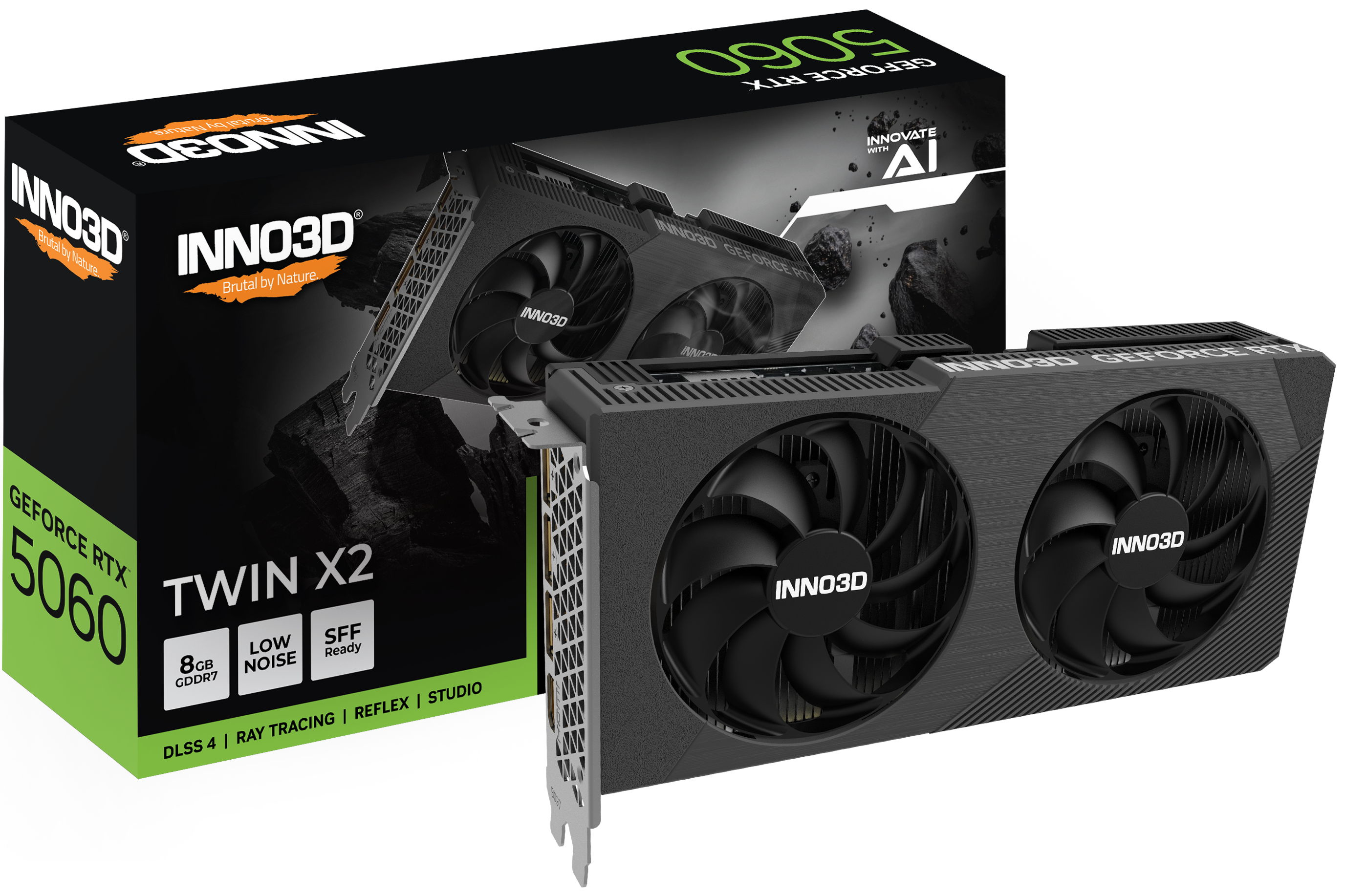 INNO3D 8GB GEFORCE RTX 5060 TWIN X2 GRAPHIC CARD
