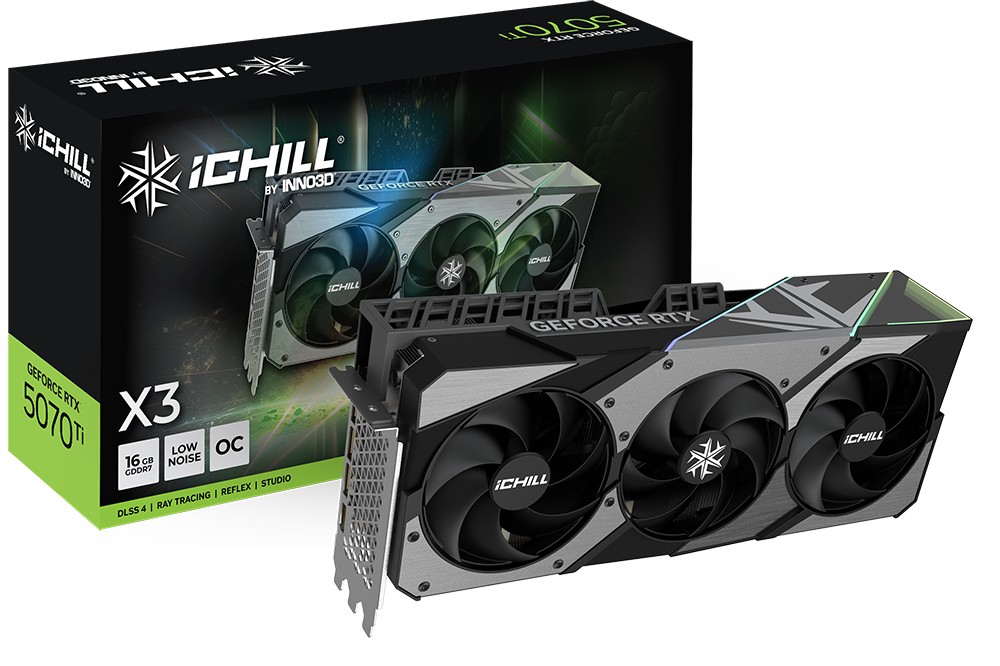 INNO3D GeForce RTX 5070 Ti iCHILL X3 16GB GDDR7 Graphics Card