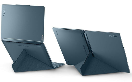 LENOVO YOGA BOOK 9 13TH GEN INTEL EVO CORE I7 DUAL 13.3 INCH 2.8K OLED DISPLAY(2X33.7CM) WITH PEN+KEYBOARD|16GB/1TB SSD/WIN 11/OFFICE 2021/5.0MP IR CAMERA/360 B&W ROTATING SOUNDBAR/TEAL/1.34KG,82YQ001DIN
